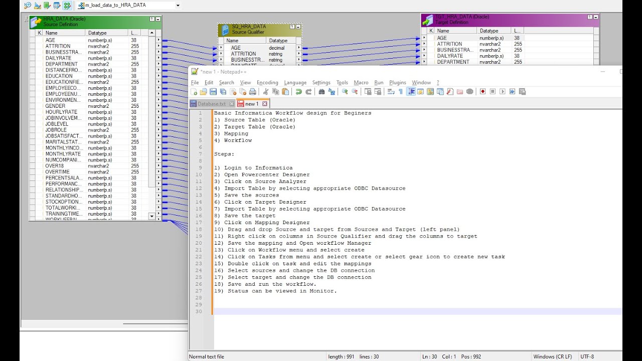 1 - Source to Target - Simple Mapping #informatica #powercenter #beginners