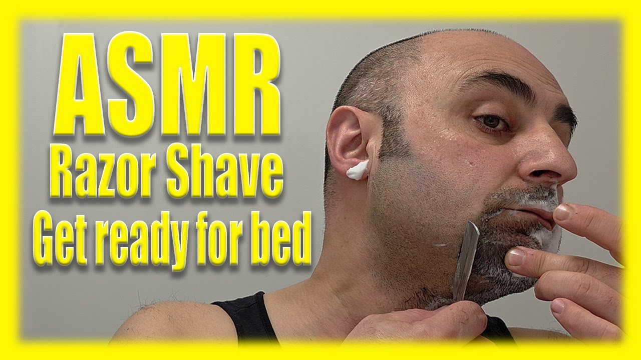ASMR Razor Shave - Get ready for bed 🛌🏻