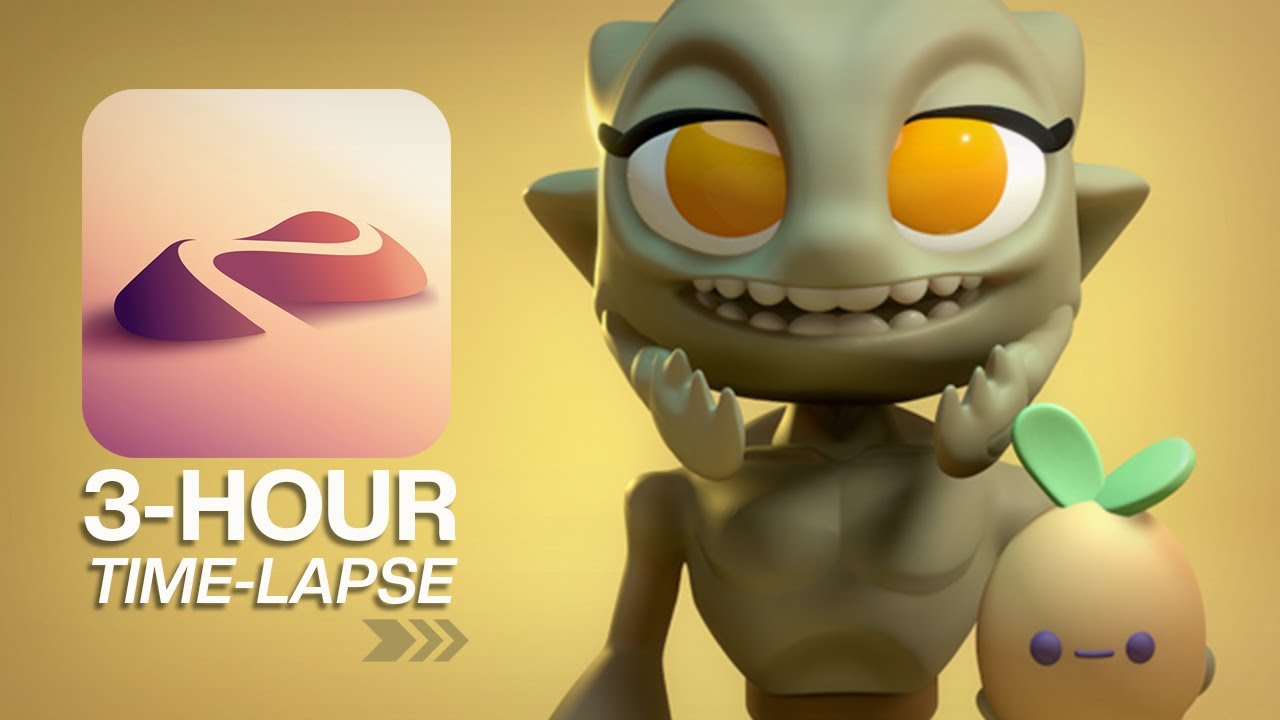 iPad Pro 3D Time-lapse in Nomad Sculpt