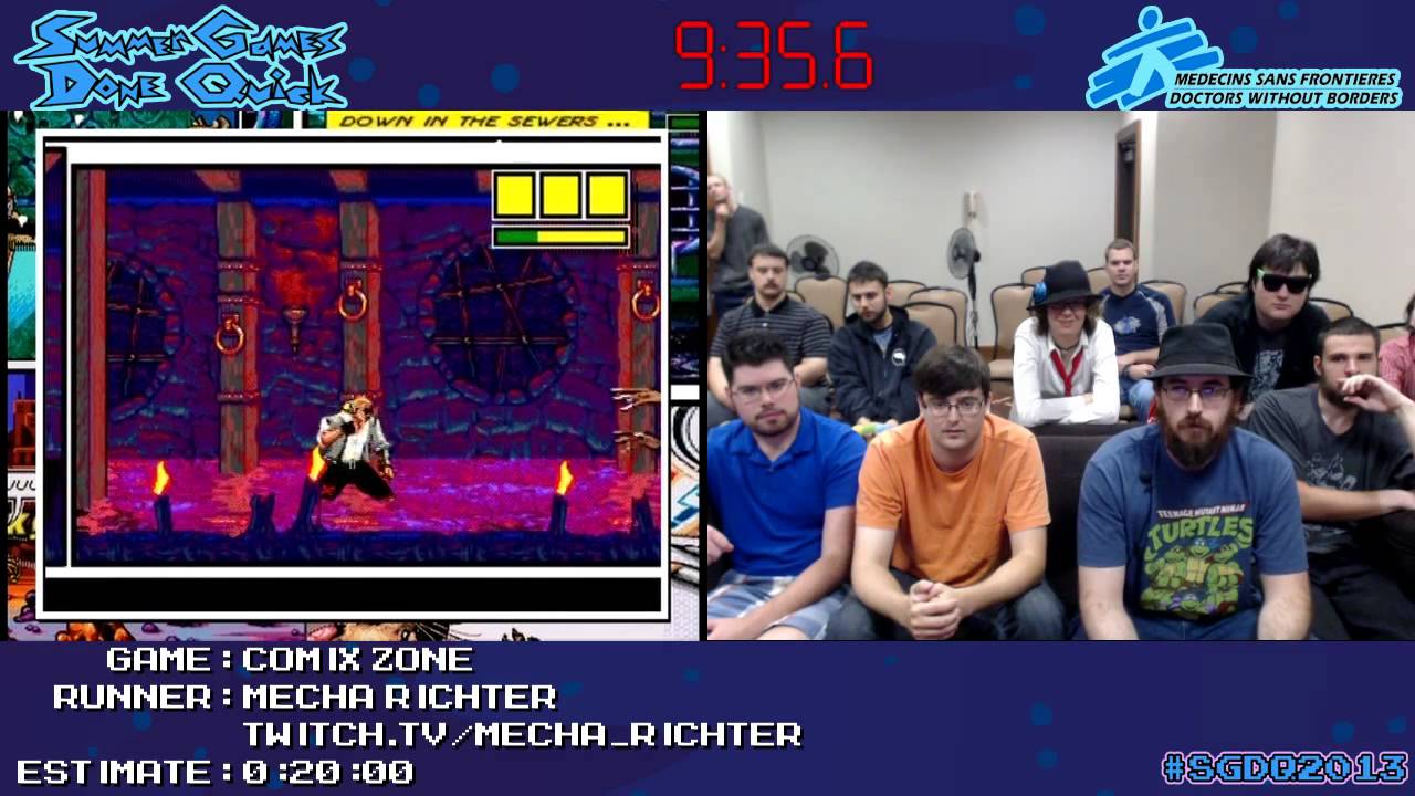 Comix Zone :: SPEED RUN (0:20:16) *Live at #SGDQ 2013* [GEN]