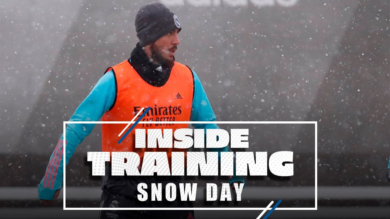 Training in the SNOW at Ciudad Real Madrid!