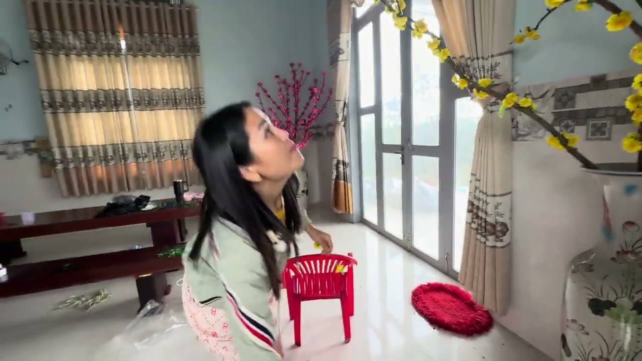 Cách làm Hoa mai Hoa Đào Xuân 2026 Bá Cường yêu đời & Kim Anh vui vẻ!