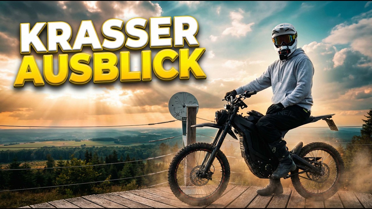 Mit der E-Ride auf diesen kranken Aussichtspunkt gefahren…