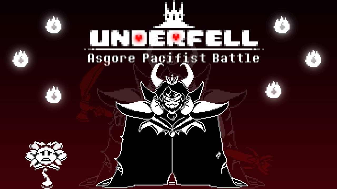 {No Hit} Underfell Asgore Pacifist Battle [All Endings] (Undertale Fangame)