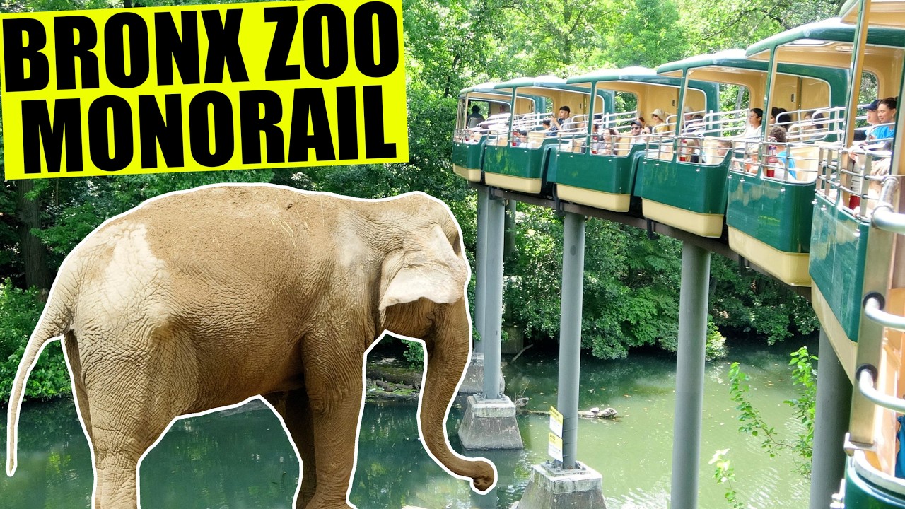 Bronx Zoo Monorail (Bengali Express Wild Asia Monorail Ride) POV