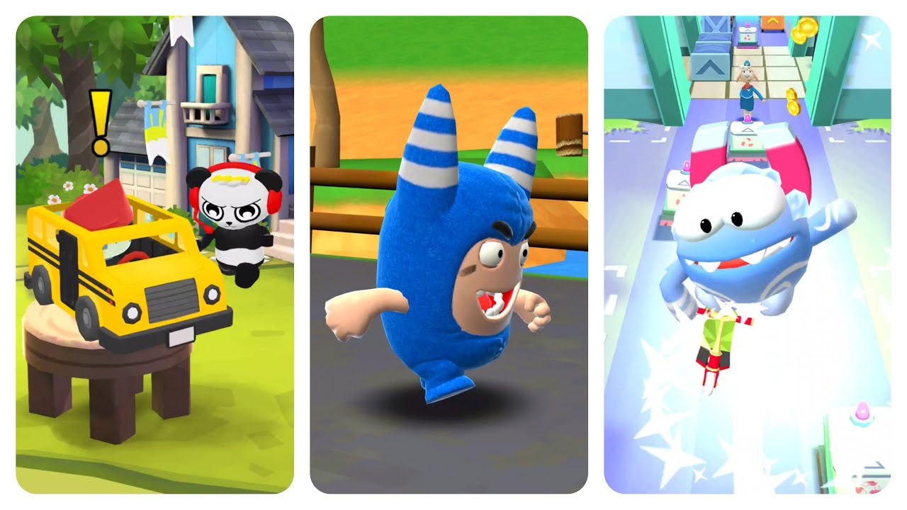 Oddbods Turbo Run Pogo vs Tag With Ryan Admiral Ryan vs Om Nom Run Wind Nom