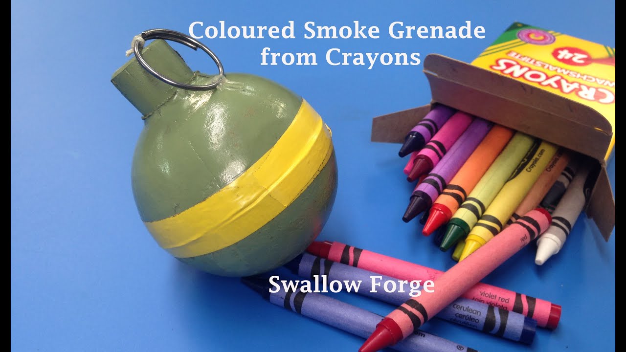 Experiment No.2 Coloured smoke from Wax Crayons. (low heat)