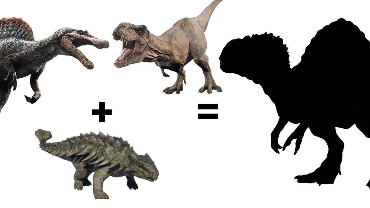 T-Rex + Spinosaurus + Ankylosaurus Hybrid Drawing!