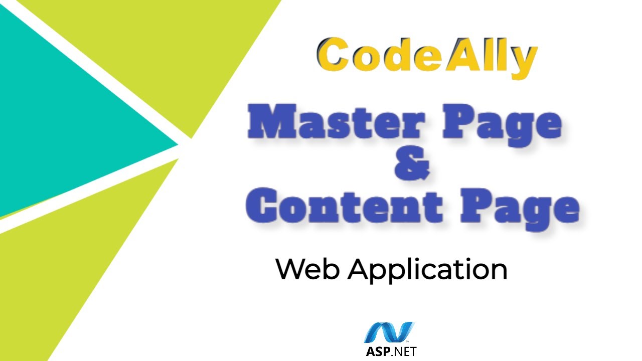 ASP.NET - Master Page and Content Page | Beginners guide