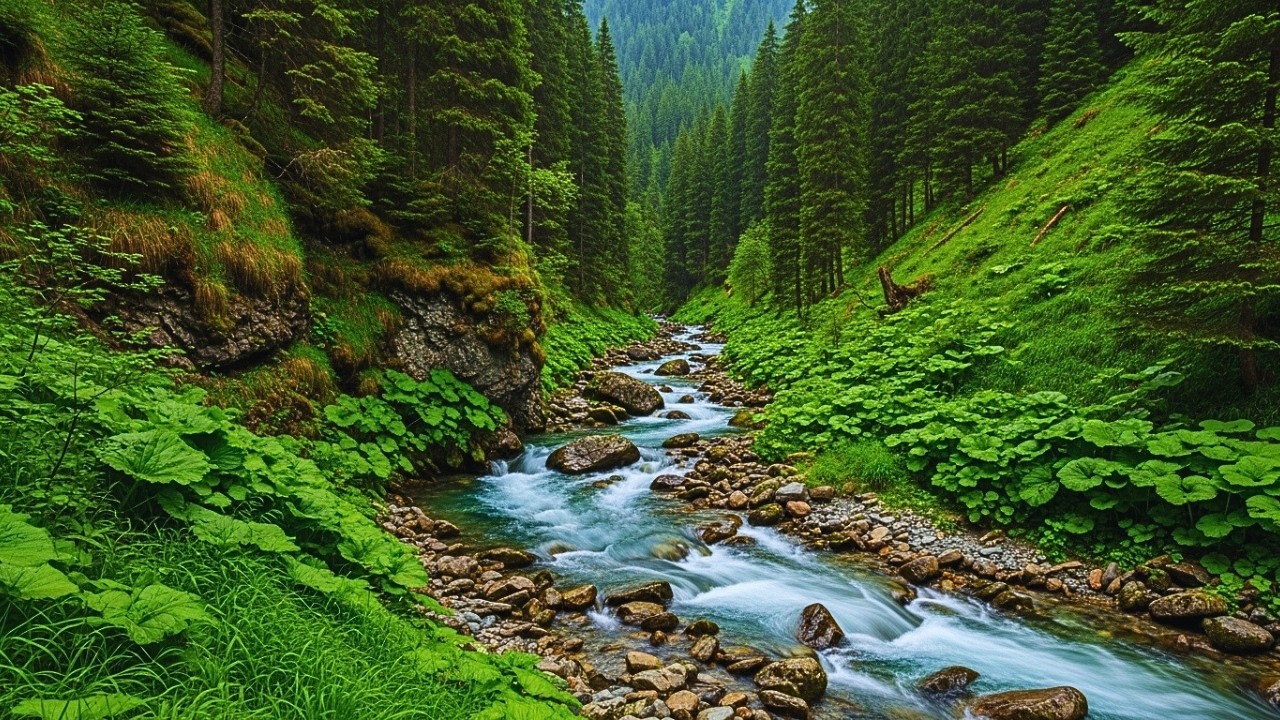 Gentle Forest River Sounds 🌿 Deep Sleep & Relaxing Nature Ambience for Stress Relief