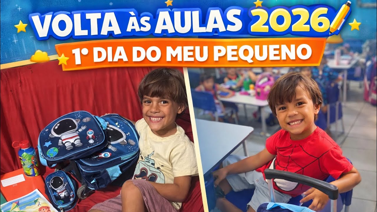 Vlog: Material Escolar 2026 + Como Foi o Primeiro Dia de Aula 🥹✨