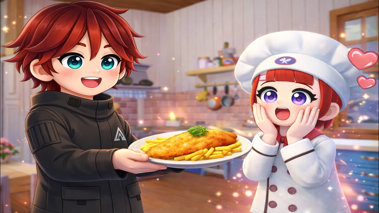 ¡NUNCA pensé! que cocinarle pescado con papas CAUSARÍA esta reacción en Chani 🥺❤️