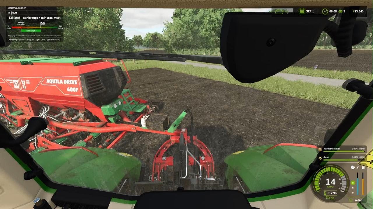 Gerst zaaien met de Fendt 720 Vario