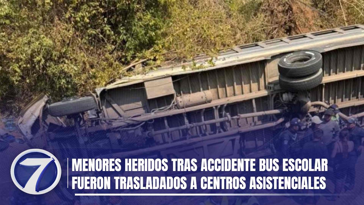 Menores heridos tras accidente bus escolar fueron trasladados a centros asistenciales
