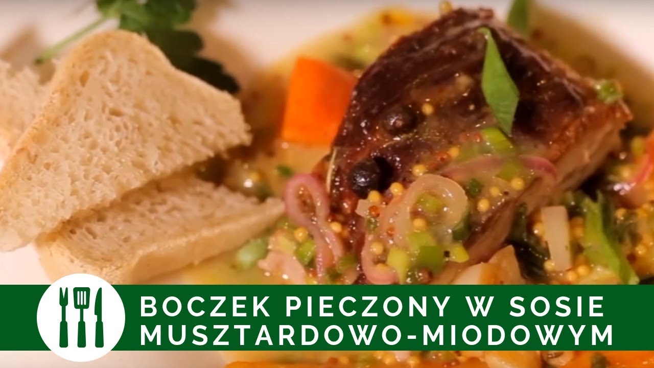 PRZEPIS: Boczek pieczony w sosie musztardowo-miodowym