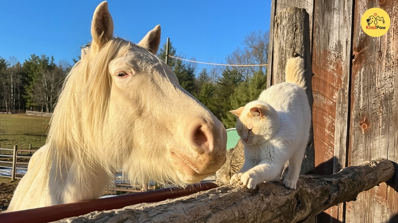 Приютили лошадь за 1000 долларов, которую никто не хотел&hellip; А потом крошечный котенок положил начал...