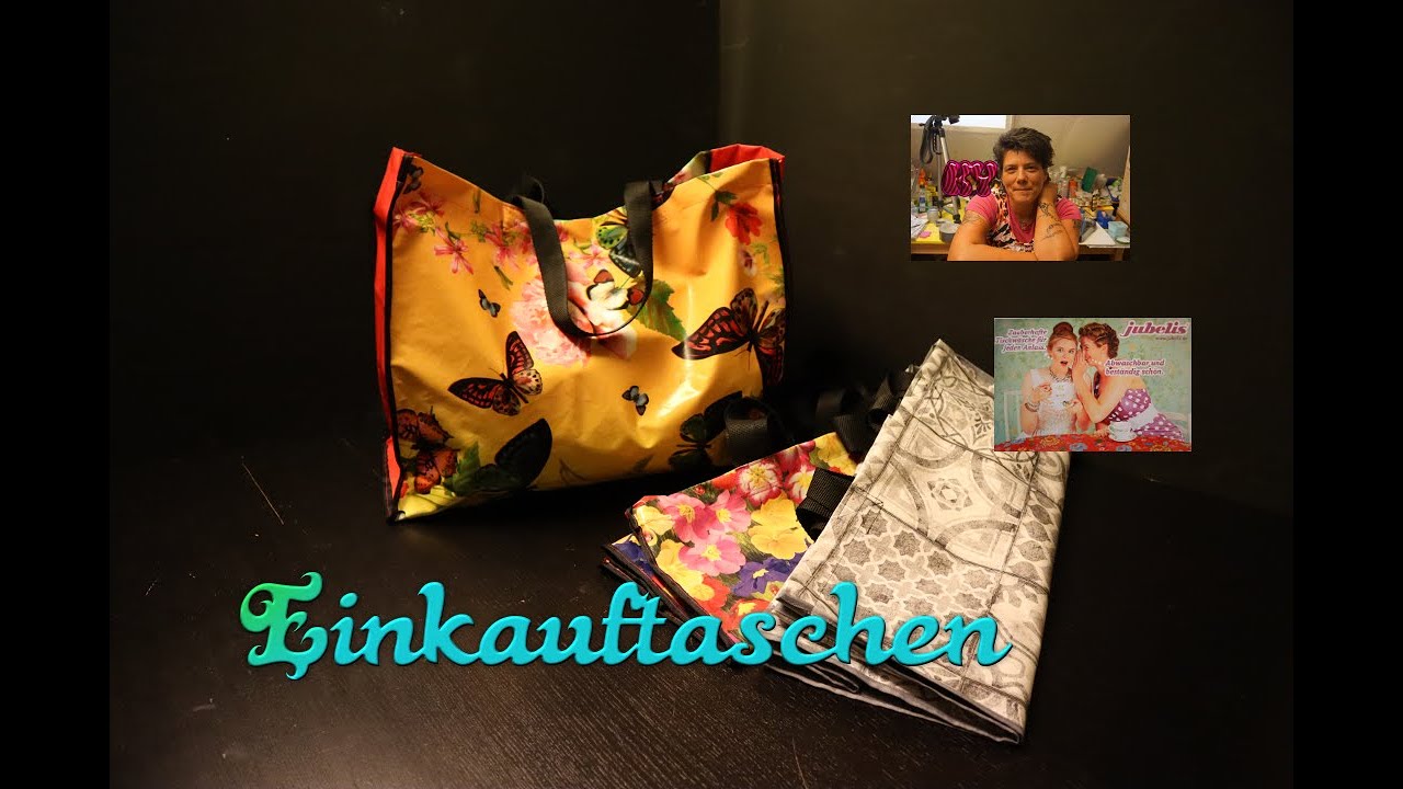 Nähanleitung |Einkaufstasche nähen | aus Wachstuchreste der Firma Jubelis® | mit Tragegurt | faltbar