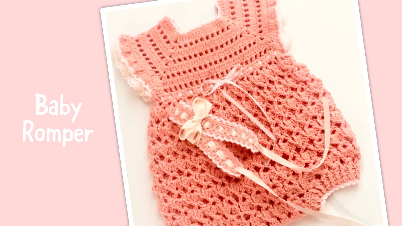 Crochet baby romper in various sizes EASY Crochet for Baby (Video en español también disponible)