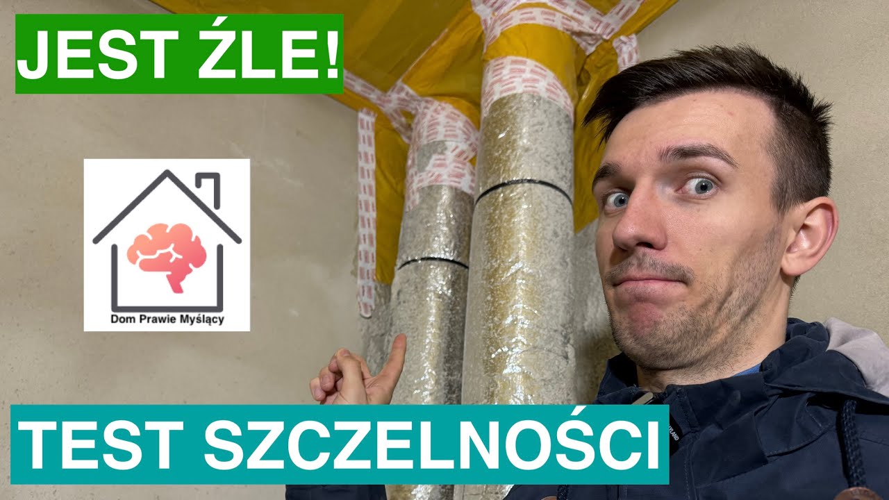 Mamy bardzo dużo nieszczelności! Test szczelności budynku (blower door). Okna są nieszczelne!