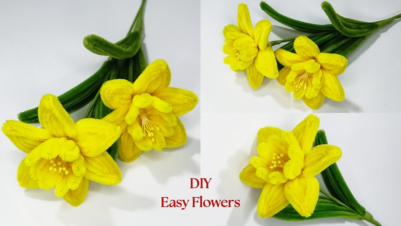 How to Make Easy Flower with Pipe Cleaners | easy flowers tutorial