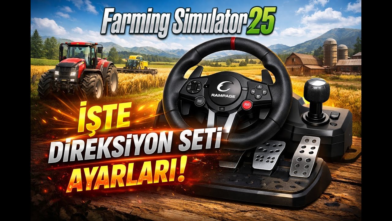 Farming Simulator 25 | Rampage Direksiyon Seti Ayarları 🔧🚜 (En Ger&ccedil;ek&ccedil;i S&uuml;r&uuml;ş!)