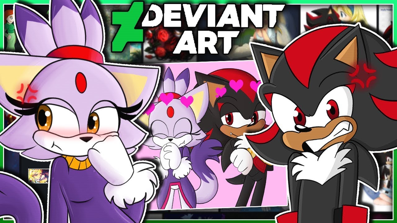 Shadow & Blaze Visit DEVIANTART! - BLAZE KISSING SHADOW?!