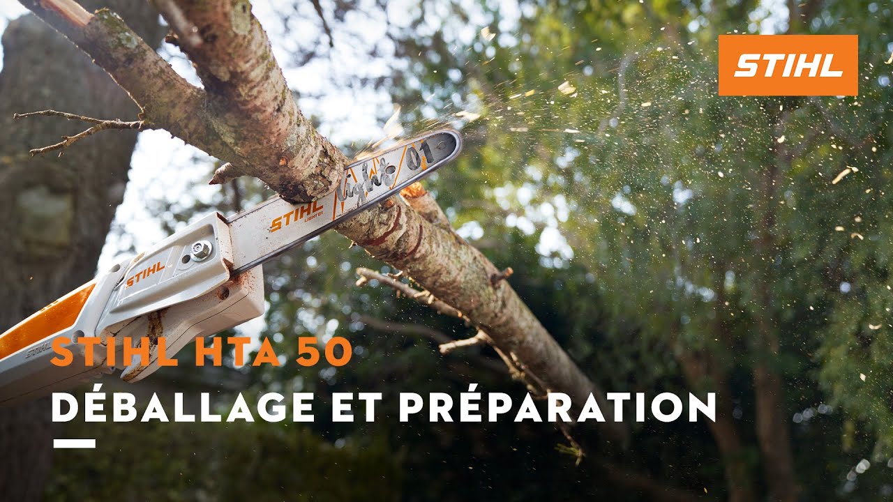 Déballage et préparation de la perche d'élagage HTA 50 | STIHL