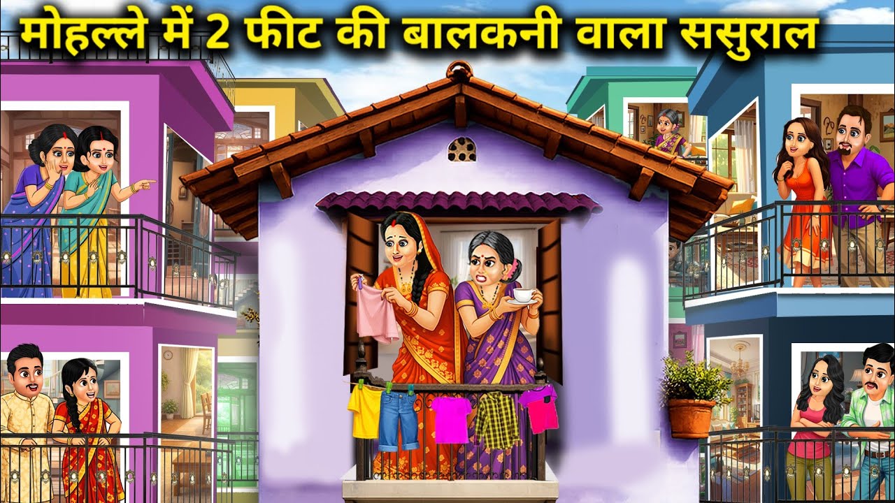 मोहल्ले में 2 फीट की बालकनी वाला ससुराल।In Laws With A 2 Feet Balcony In The Neighborhood 
