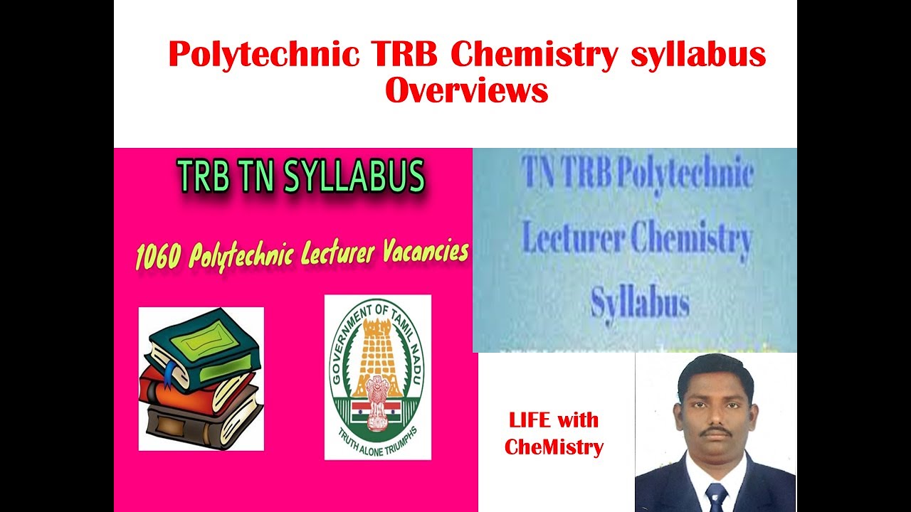 Polytechnic TRB Chemistry syllabus Overviews | Dr. V. Mohanraj | LIFE with Chemistry | Tamil