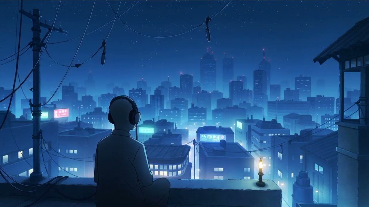 Cyberpunk Rooftop 🌃 Lo-Fi Beats for Studying, Relaxing & Late Nights