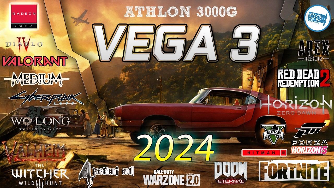 Vega 3 in 40+ GAMES ( AMD Athlon 3000G) | in 2024