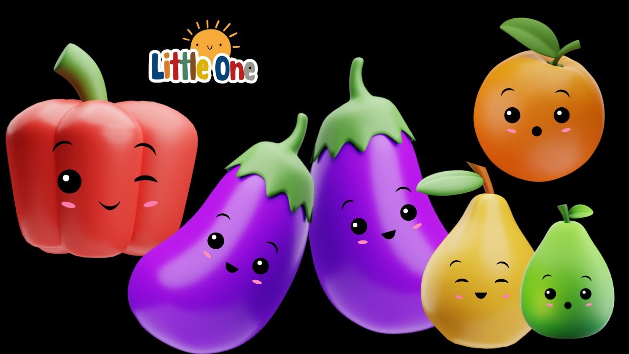 Dancing fruits- Fun Animation - Baby Sensory video High Contrast Sensory      - Baby Sensory video