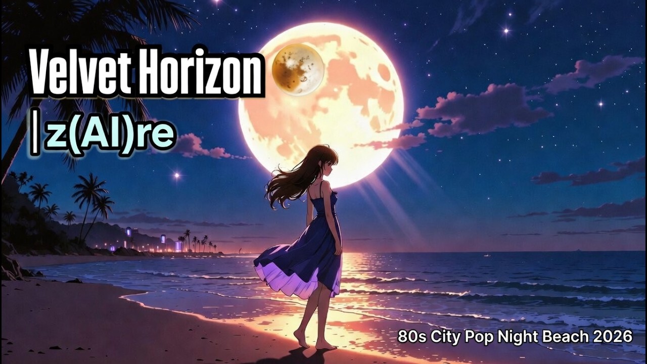 Velvet Horizon 🌕 | z(AI)re (80s City Pop Night Beach 2026)