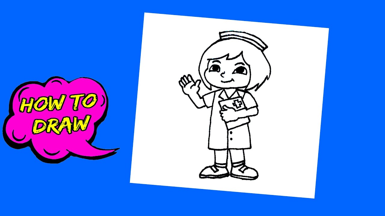 How to Draw a Nurse | International Nurse Day Drawing