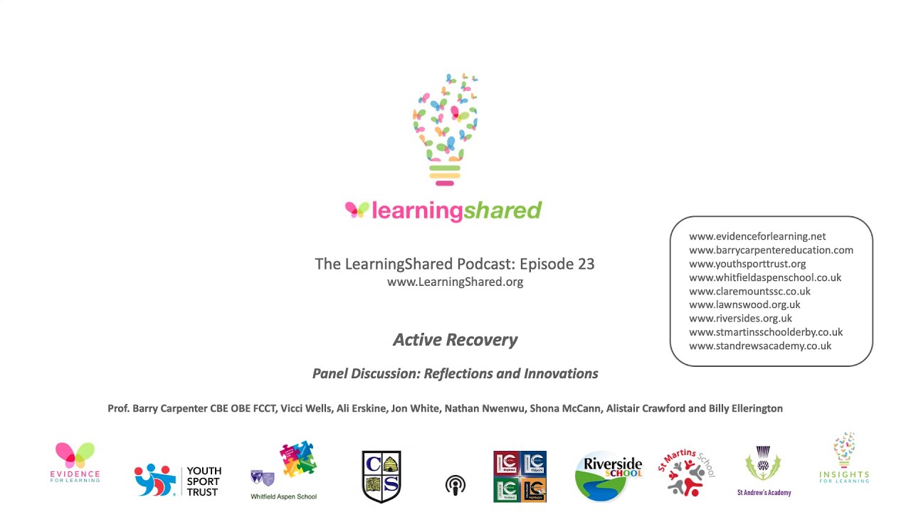 LearningShared Episode 23: Active Recovery (Part 2) - Panel Discussion: Reflections and Innovations