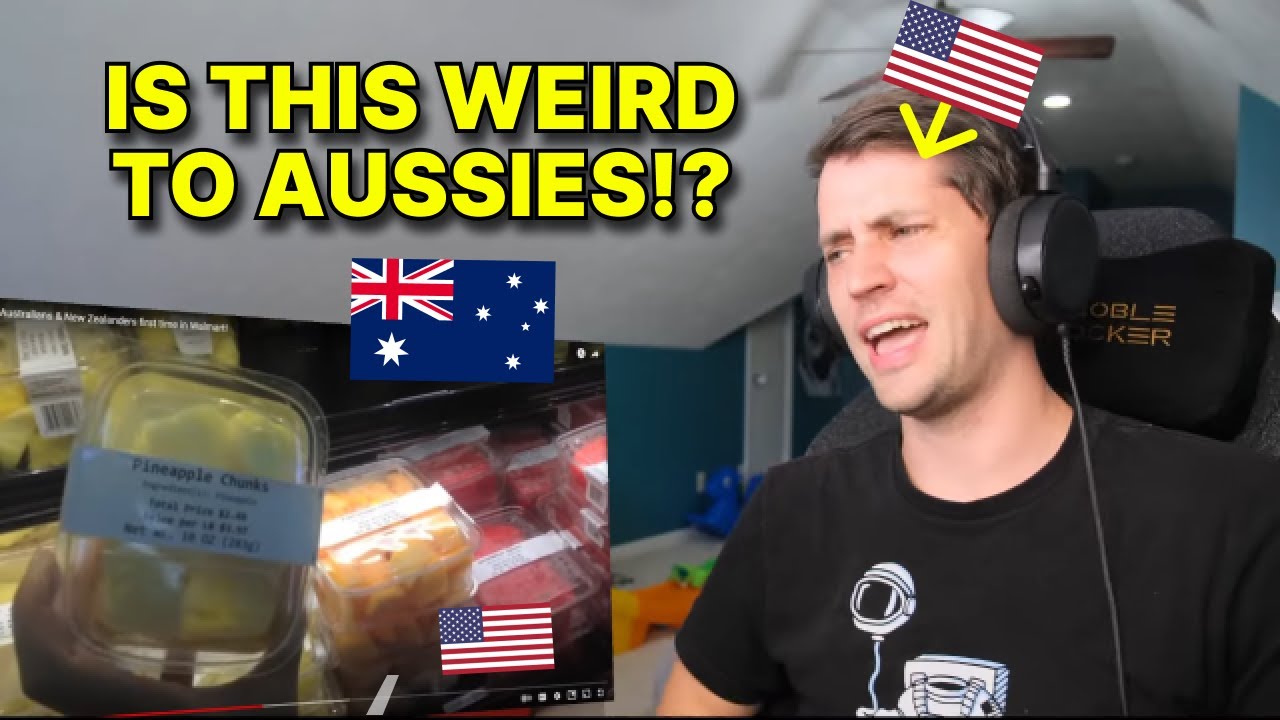 American reacts to Australians in WALMART for the first time 😂