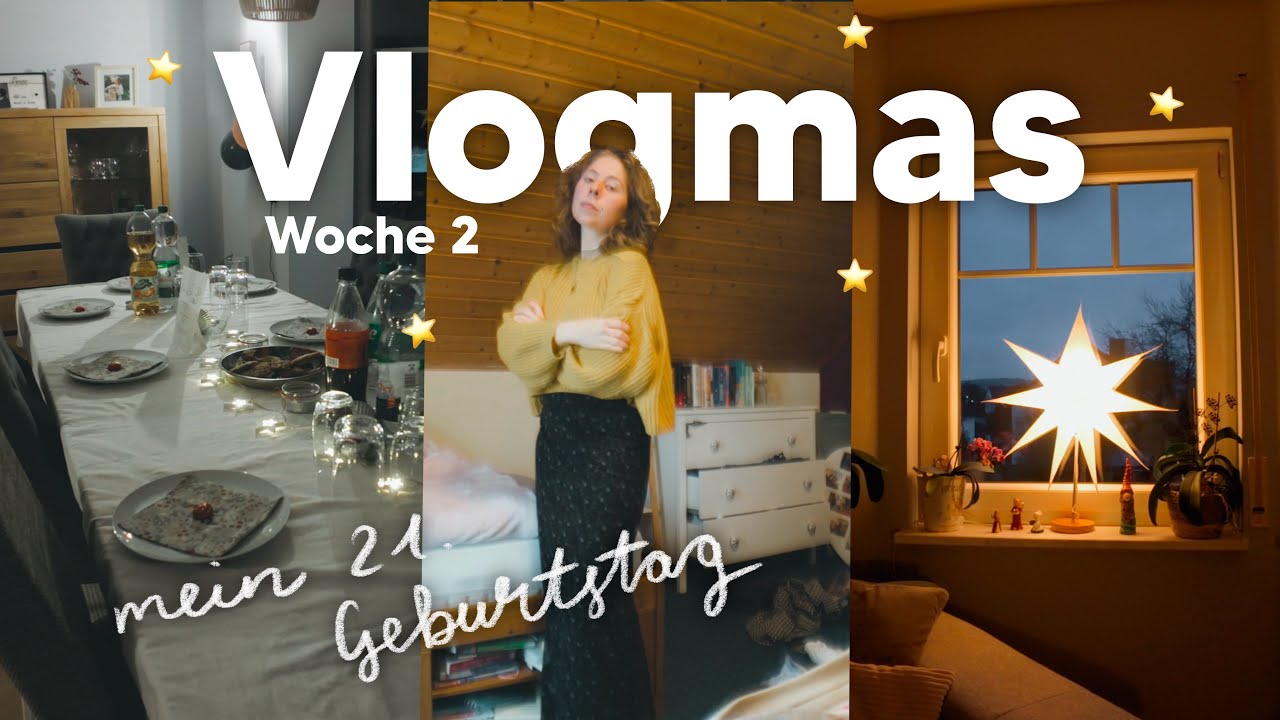 VLOGMAS Woche 02 (2025) 🥂🎁 Mein 21. Geburtstag, Geschenke shopping, Gutes Essen