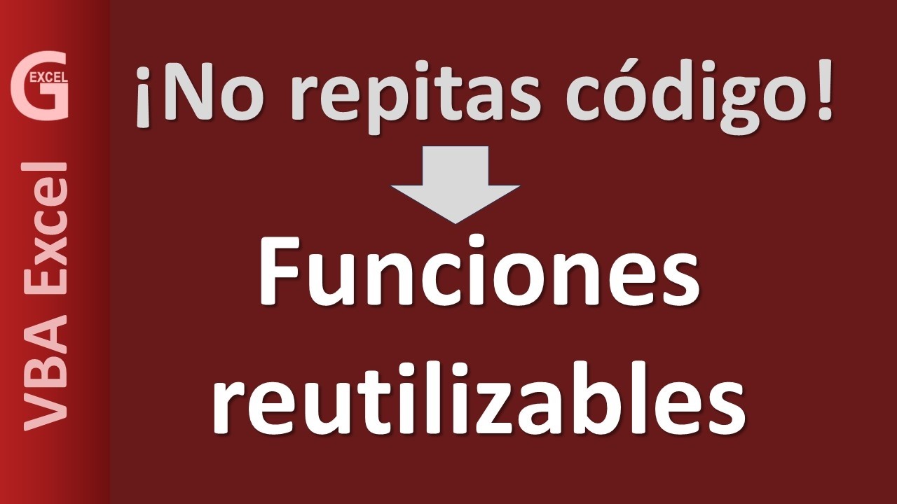 VBA Excel: Evita Repetir Código con Funciones Reutilizables