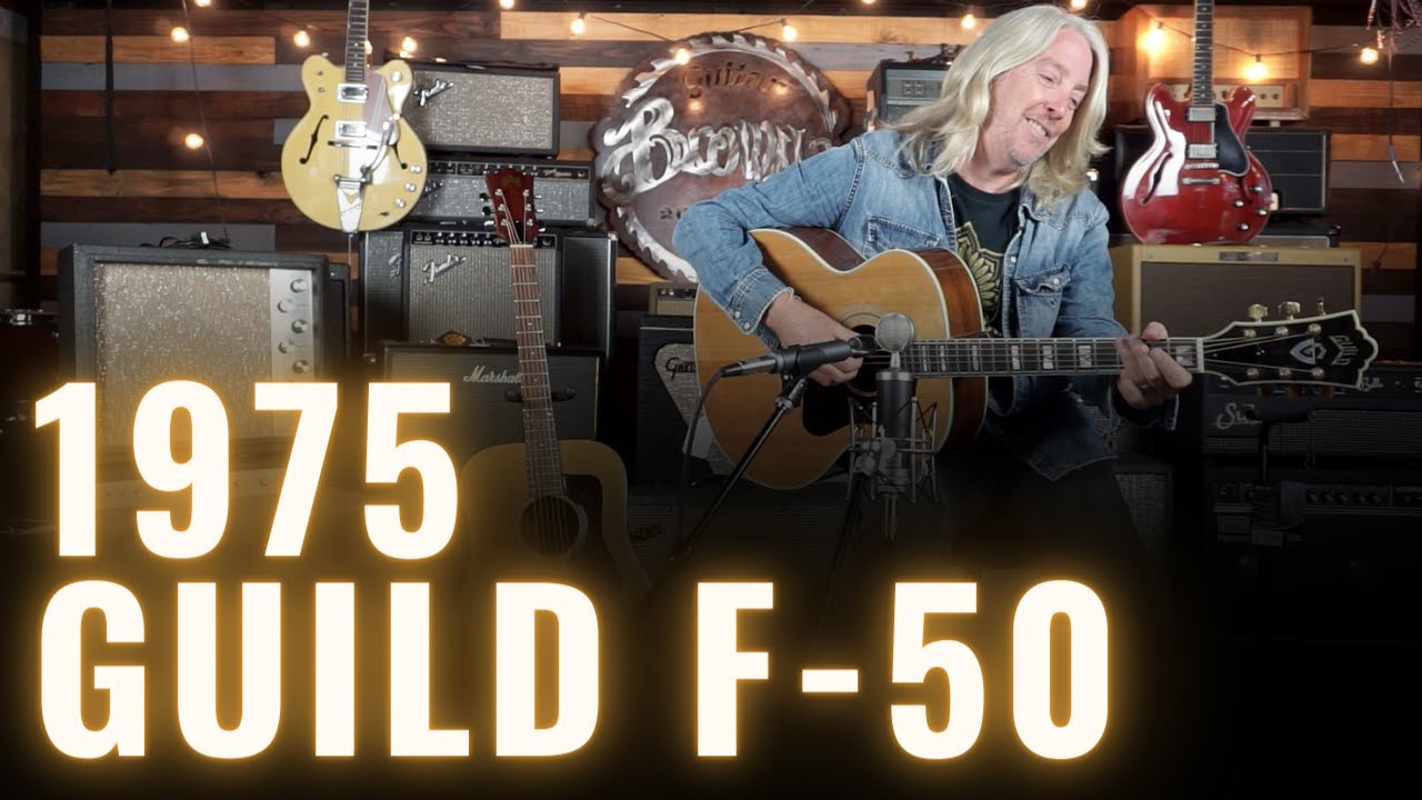 Vintage 1975 Guild F-50 Acoustic Guitar with Doug Keys at Brown's Guitar Mill