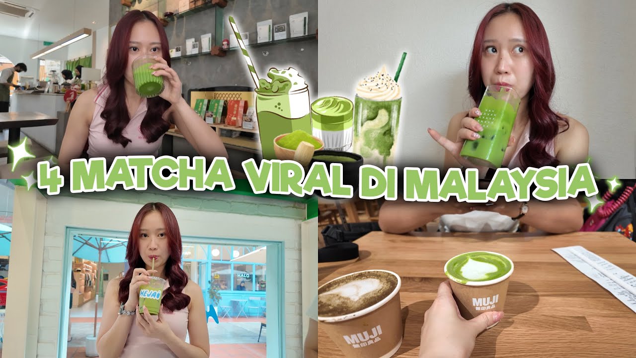 SEHARIAN MINUM MATCHA !! COBAIN 4 MATCHA VIRAL DI MALAYSIA