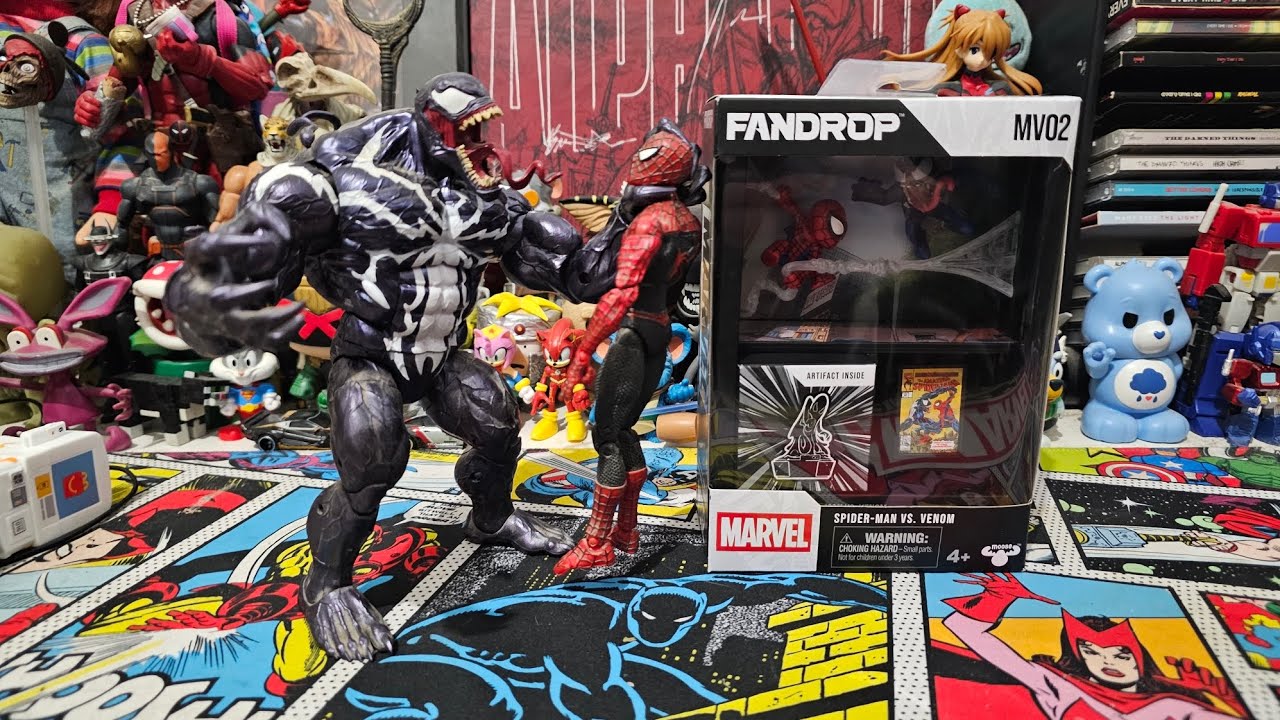 Marvel Fandrop MV02 Spider-Man  Vs. Venom Diorama Review and unboxing