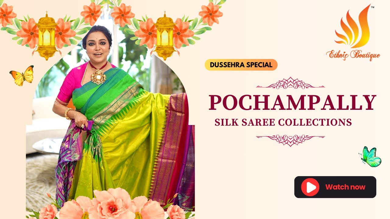 Be aesthetic with a saree✨ || Pochampally Silk Sarees💗 || WhatsApp Booking No - 7003243793