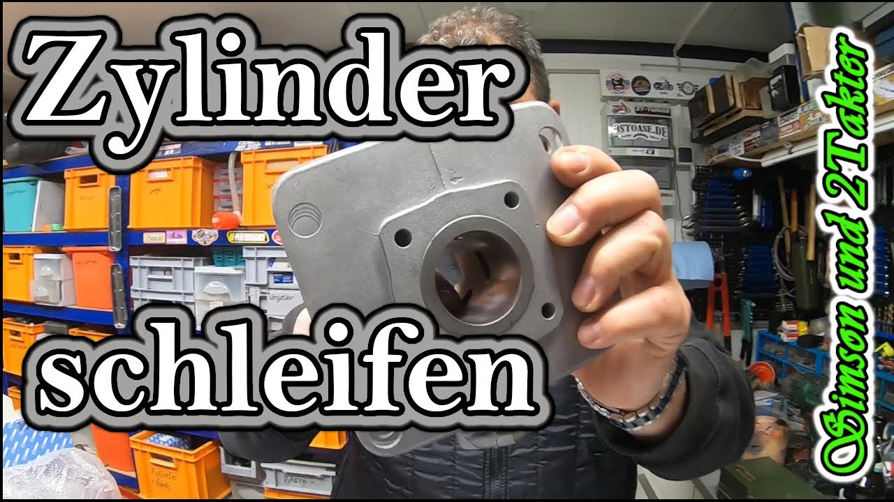 Simson alte Zylinder regenerieren, schleifen mit Kolben, Zylinderkopf bearbeiten und strahlen