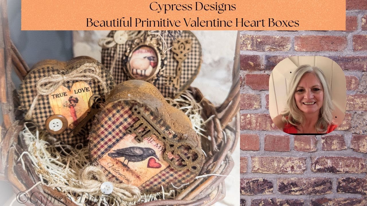 Easy Primitive DIY Heart Boxes from Hobby Lobby
