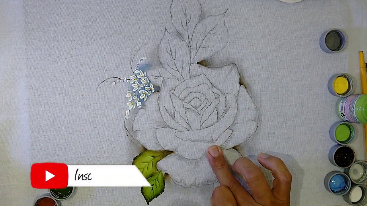 Roberto Ferreira - Aprenda a Pintar Rosa acadêmica.