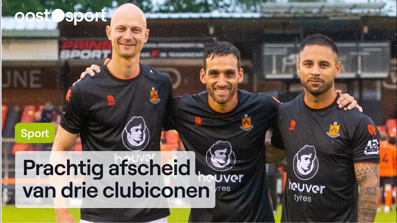 Drie clubiconen, één afscheid: HHC Hardenberg eert Klok, Manuhutu en Van der Leij | RTV Oost