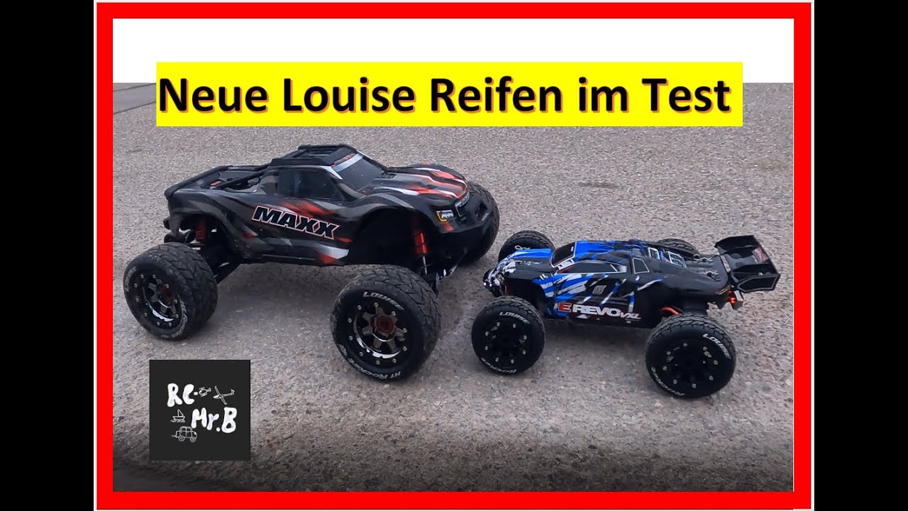 RC Hobby /  Louise  Rocket`s Kompletträder im Doppeltest auf Traxxas Maxx und E-Revo 1/16 brushless