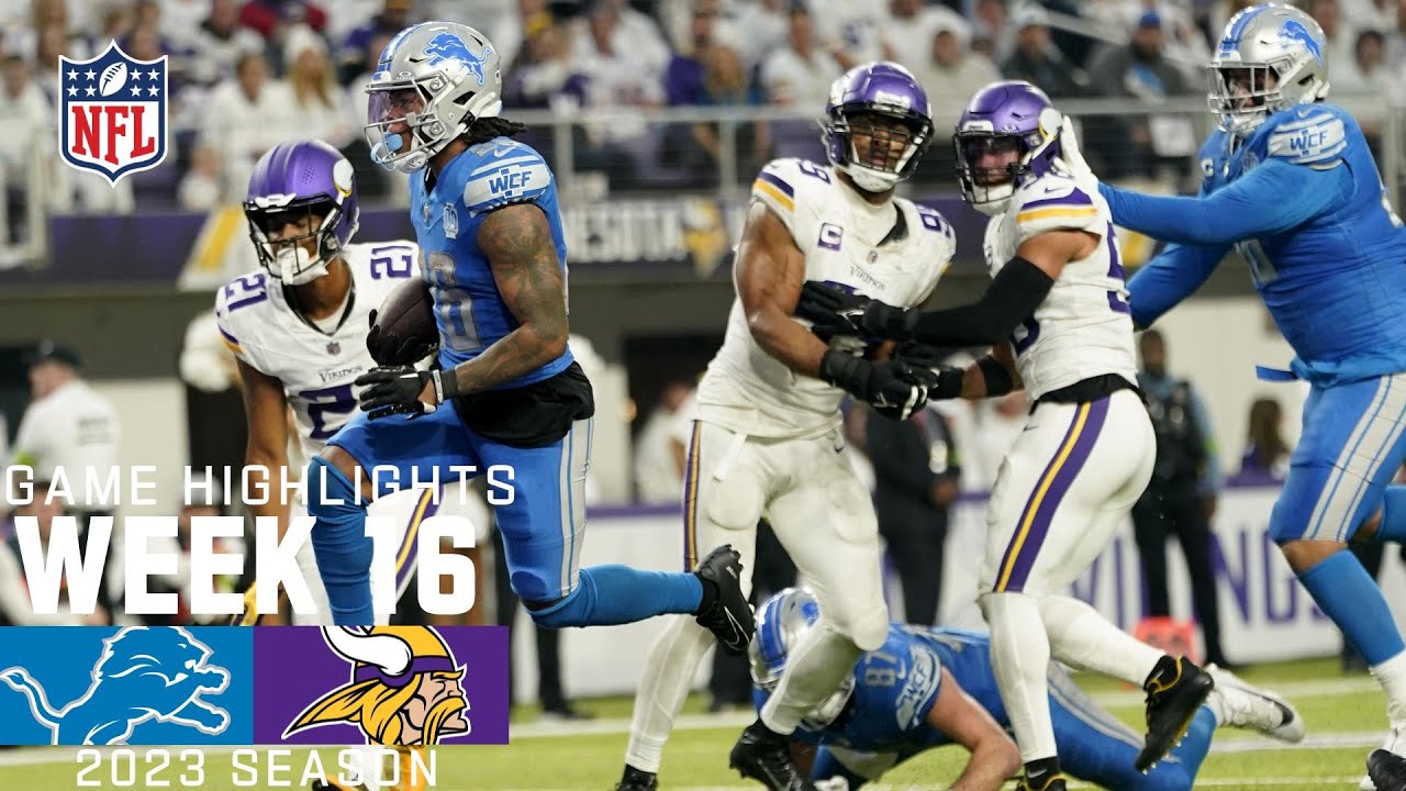 Detroit Lions vs. Minnesota Vikings | 2023 Week 16 Game Highlights