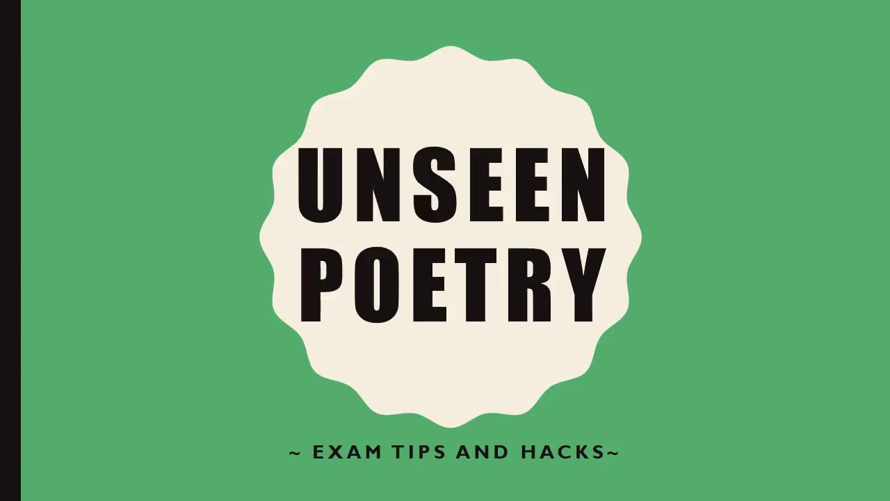 Unseen Poetry Hacks and Tips