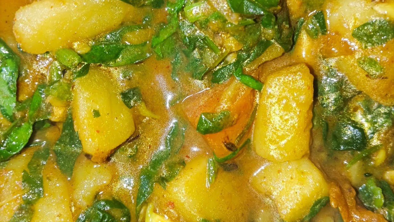 सबसे बेहतरीन स्वादिष्ट वाला टेस्टी सब्जी आलू और पालक का होटल के जैसा शानदार सब्जी || new recipe || v